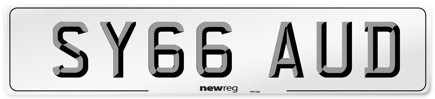 SY66 AUD Number Plate from New Reg